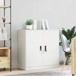 vidaXL Armoire de rangement Blanc 90 x 40 x 90 cm Acier