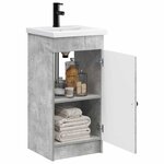 vidaXL Meuble de salle de bain avec évier Gris béton 42 x 40 x 84 5 cm