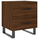 vidaXL Tables de chevet 2 Pièces chêne marron 40x35x47 5 cm