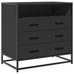 vidaXL Commode noir 70x41x70 cm bois d'ingénierie