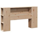 vidaXL Lit bibliothèque sans matelas 120x190 cm bois massif