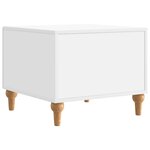 vidaXL Table basse avec tiroir Blanc 49 x 50 x 40 cm Bois d'ingénierie