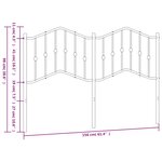 vidaXL Tête de lit métal noir 150 cm