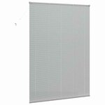 vidaXL Store de Fenêtre avec des rideaux Manuel Argent Aluminium