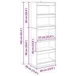 vidaXL Bibliothèque Bois ancien 60 x 30 x 166 cm Bois d'ingénierie