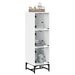 vidaXL Buffet avec portes en verre blanc 35x37x120 cm