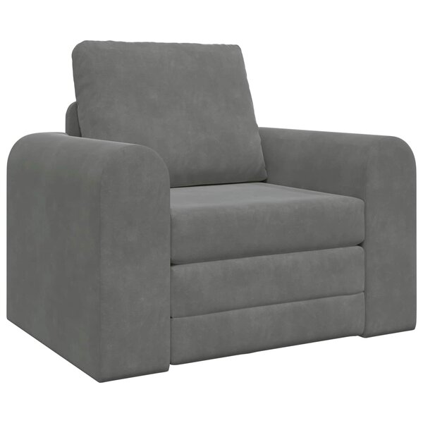 vidaXL Canapé-Lit Gris foncé 98 x 71 x 83 cm Velours