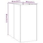 vidaXL Jardinière rouillé 40x80x80 cm acier inoxydable