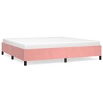 vidaXL Cadre de lit sans matelas rose 200x200 cm velours