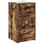 vidaXL Buffet avec tiroir Chêne fumé 40 x 41 x 75 cm Bois d'ingénierie