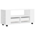 vidaXL Meuble TV blanc 102x34 5x43 cm bois d'ingénierie