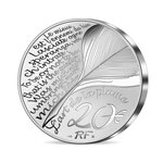 Monnaie de 20€ Argent - Jean de La Fontaine - L'art de la Plume - BE 2021