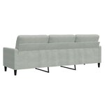 vidaXL Canapé à 3 places Gris clair 210 cm Velours