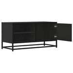 vidaXL Meuble TV noir 80x34 5x40 cm bois d'ingénierie et métal