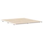 vidaXL Cadre de lit surélevé Blanc 200 x 200 cm Bois massif en pin
