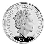 Pièce de monnaie 5 Pounds Royaume-Uni Tombe de Toutânkhamon 2022 – Argent BE