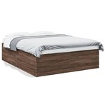 vidaXL Cadre de lit chêne marron 150x200 cm bois d'ingénierie