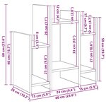 vidaXL Meuble d'appoint Chêne artisanal 60 x 26 x 60 cm