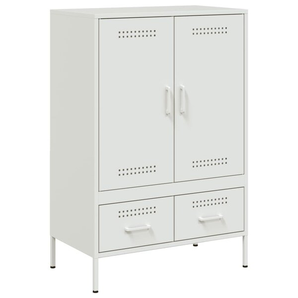 vidaXL Buffet haut blanc 68x39x101 5 cm acier