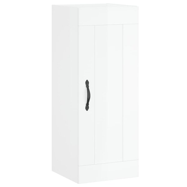 vidaXL Armoire murale blanc brillant 34 5x34x90 cm bois d'ingénierie