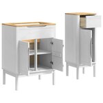 vidaXL Ensemble de mobilier de salle de bain FLORO 2 Pièces Blanc