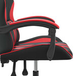 vidaXL Chaise de jeu pivotante Noir et rouge Similicuir