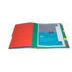 Trieur Harmonika® À Fenêtres Avec Élastiques Véritable Carte Lustrée 24 Compartiments - Rouge - X 4 - Exacompta