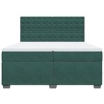 vidaXL Sommier à lattes de lit et matelas Vert foncé 200x200cm Velours