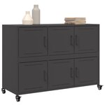 vidaXL Buffet noir 100 5x39x72 cm acier