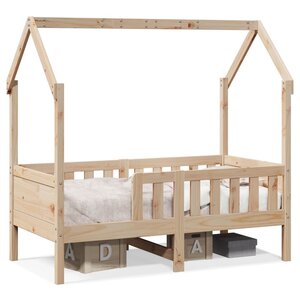 vidaXL Cadre de lit d'enfants forme de maison sans matelas pin