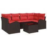 vidaXL Ensemble de canapé de jardin Marron 55 x 55 x 37 cm polyrotin
