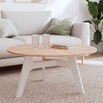 vidaXL Dessus de table Ø90x1 5 cm rond bois massif de hêtre