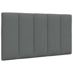 vidaXL Lit avec matelas gris foncé 80x200 cm tissu