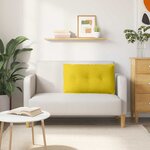 vidaXL Coussin de Dos Jaune 80 x 50 cm Tissu en velours côtelé
