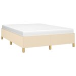 vidaXL Cadre de lit sans matelas crème 140x190 cm tissu