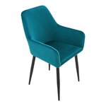 Lot de 6 chaises de salle à manger 86 x 57 x 56 cm bleu turquoise 03_0009900