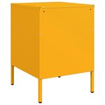 vidaXL Table de chevet jaune moutarde 36x39x50 5 cm acier