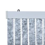 vidaXL Moustiquaire Blanc et gris 90x220 cm Chenille