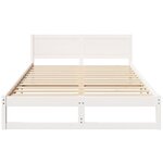 vidaXL Cadre de lit Blanc Bois de pin massif 160 x 200 cm Durable