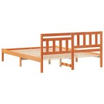 vidaXL Cadre de lit Marron cire 160 x 200 cm Bois massif en pin