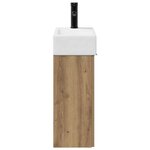 vidaXL Meuble de salle de bain avec robinet Chêne artisanal