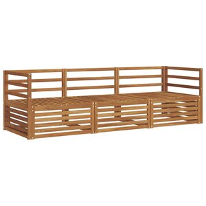 vidaXL Ensemble de canapés d'extérieur 3 pc Naturel