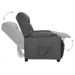 vidaXL Fauteuil Gris foncé Tissu