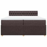 vidaXL Sommier à lattes de lit avec matelas Marron foncé 200x200 cm