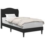 vidaXL Cadre de lit avec tête de lit Noir 100 x 200 cm Velours