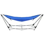 vidaXL Hamac avec support pliable Bleu