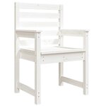 vidaXL Chaises de jardin lot de 2 blanc 60x48x91 cm bois massif de pin