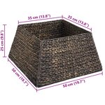 vidaXL Collier de sapin de Noël Noir 50 x 50 x 25 cm Jacinthe d'eau