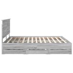 vidaXL Cadre de lit Gris Sonoma 180 x 200 cm Bois Ingénierie