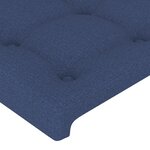 vidaXL Tête de lit avec oreilles Bleu 83x23x78/88 cm Tissu